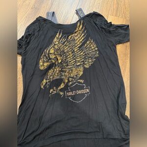 Harley-Davidson Black Tank with Gold Accents